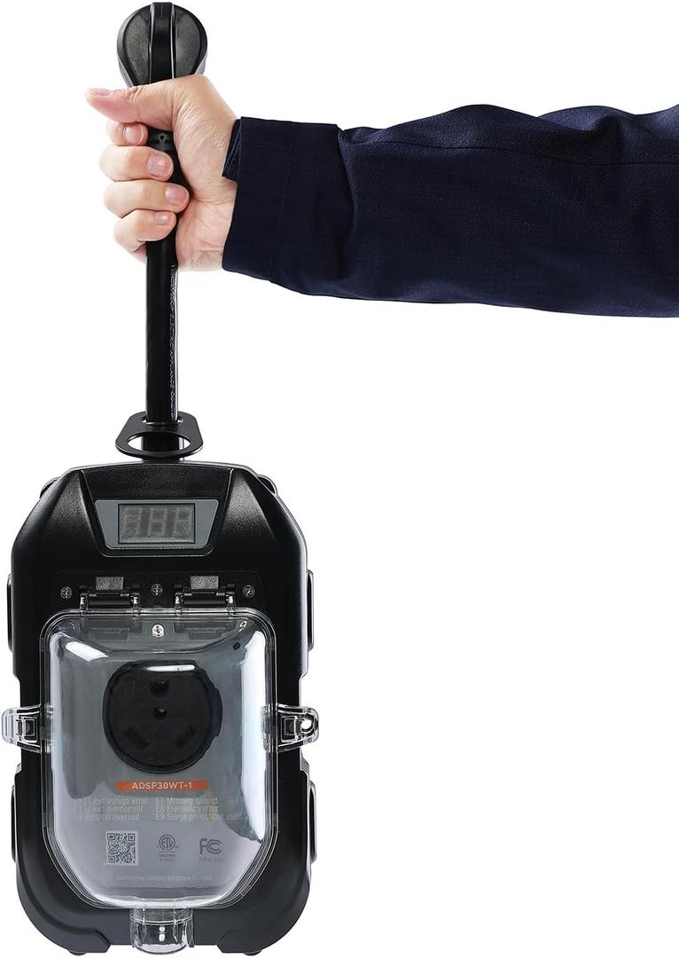 RV Surge Protector 30 Amp Electrical Management System Built-in Bluetooth,EMS Power Monitor with LED Display,Safeguard RV's Electrical System from Potential Damage at RV Parks/Campgrounds,3600 Joules