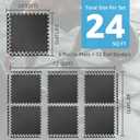 Art3d Eva Puzzle Exercise Mats, 24"x24" x 1/2 Thick Foam Interlocking Tiles for Gyms, Flooring, Workout, Gym Equipments, Pack of 6
