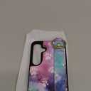 Petitian for Samsung Galaxy S25Plus/S24 Plus Case with Wallet - Women Girls Cute Girly Aesthetic Unique Design with Leather Credit Card Holder Cardholder Stand Wristband, Paw Purple