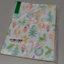 Hallmark Cute Christmas Flat Wrapping Paper Sheets with Cutlines on Reverse (12 Folded Sheets with Sticker Gift Tags) Pink, Mint Green, Plants, Cactus, Presents, Ornaments