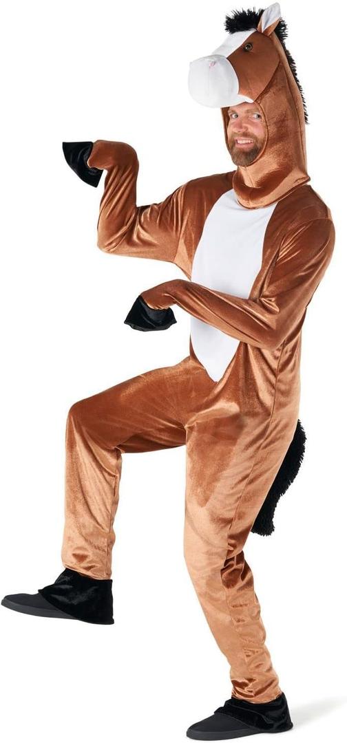 Morph Horse Costume Adult - Kentucky Derby Costumes for Men Fun Horse Outfit for Halloween Parties (X-Large)
