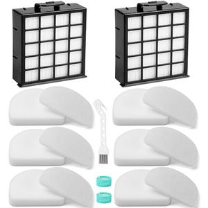 AZ4002 AZ4000 AZ4002W HEPA Filter Replacement Compatible with Shark POWERDETECT Upright Vacuum Cleaner and Shark Powered Lift-Away Heavy Duty Vacuum Suction, 6 Foam, 6 Felt, 2 HEPA, 2 Odor Cartridge