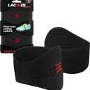 Laceeze Band Max Size USA 8+ keeps laces tied during sport soccer, rugby, field hockey (Black)