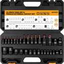 31-Piece Torx Bit Socket Set: 14 Star Bits T8-T70 & 13 E-Torx Sockets E4-E24, Premium CR-V & S2 Alloy Steel, High Torque Laser Marked for Automotive Mechanic