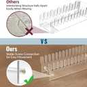 3 x NiHome 2PCS Acrylic Display Stands for Greeting Cards, DIY Crafts, Ziploc Bag Drying, Durable & Stylish Multi-Purpose Racks for Retail or Home Use, Easy to Assemble & Space-Saving Design (Clear)