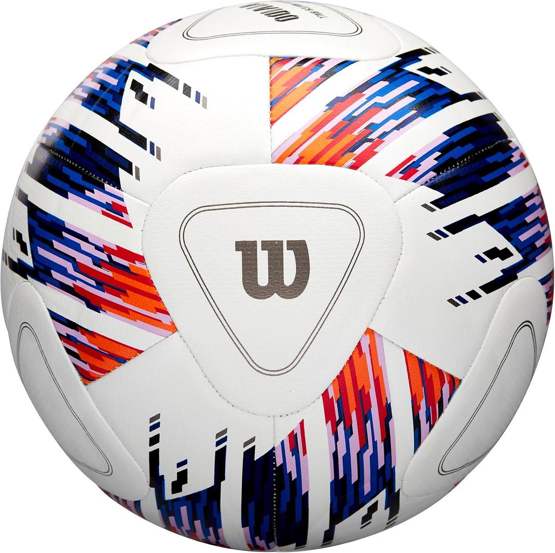 WILSON NCAA Vivido Replica Soccer Ball - Size 5, White/Orange/Purple