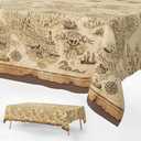 Pirate Tablecloth for Party Decor – Disposable Rectangle Plastic Tablecloths with Pirate Ships & Vintage Map – Plastic Table Covers Set for Pirate Decor Accessories for Birthday & Pirate Party, 1 Pcs