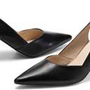 Rilista Women's Slingback Kitten Heels Closed Pointed Toe Backless Wedding Party Dress Pumps Shoes, Size 10