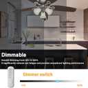 Universal Ceiling Fan Remote Control Kit Replacement for Hunter Remote 99600,99770,99122, 99123,99813,99392,99813,K5579-01,3-Speed Light Dimmer and Wall Holder Mount