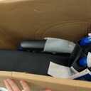 Drive Medical Blue Streak Lightweight Wheelchair - Portable Folding Mobility Aid - Swing-Away Footrests - Desk Arms - Durable Steel Frame - Easy Transport & Storage - 18-Inch Seat