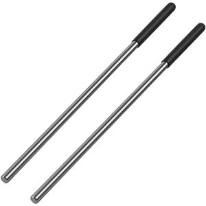 2 Pack 18 Inch Winding Rods for Torsion Springs, 0.5inch Diameter Steel Winding Bars for Adjusting or Replacing Garage Door Tension Springs with Rubber Handle