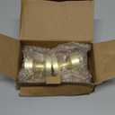 Goldenwarm Gold Dummy Door Knobs, Round Ball Brushed Gold Individual Door Knobs for Closet and Bifold - Single Side Zinc Alloy (2 Pieces) (1 Pack)