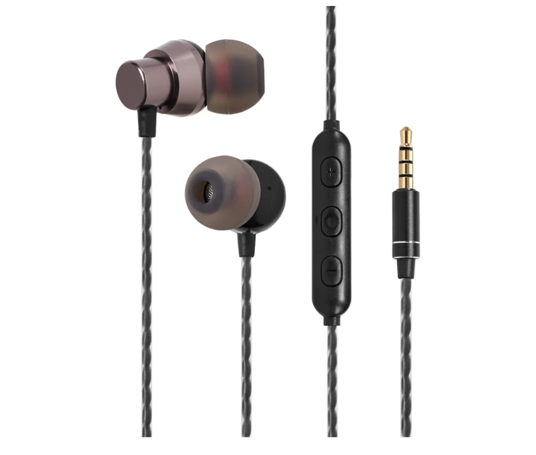 in Ear Wired Earbuds, Wired Headphones with Microphone, 3.5mm Corded Earphones with in Line Volume Controller, Black