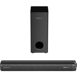 2.1CH Dolby Atmos TV Soundbar Speaker 5.3 Bluetooth 120W Output with 70W External Wired Subwoofer and Opt&AUX Cables,Deep Bass,Multiple Connection