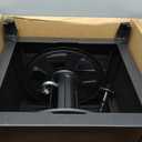 AQUAZILLA Metal Garden Hose Reel Deck box, Durable Steel Garden Hose Storage Box Cabinet, 150ft 5/8" Garden Hose Capacity. - Hose guide Manual Rewind, No-leak aluminum water connections