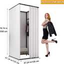 Clothing Store Fitting Room, Portable Changing Room with Shading Curtain Used in Office, Mall, Boutique, Home, Movable Temporary Mobile Privacy Protection (White, 47x47x79 inches)