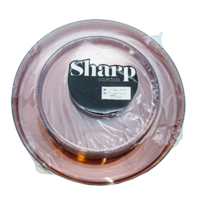 SHARP COLLECTION PLATES, Pink - 10 Inches 12/10 count
