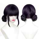 Long Purple Braid Wigs Cosplay, Anime Pop Singers Costume Wigs Long Braid Wig with Ponytail Clip & Hair Cap Outfit Hair Halloween Accessories Props
