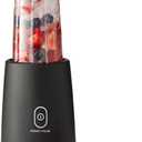 Black Single-Serve Blender with 1 Travel Lid, 16 oz, New Black