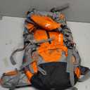 Loowoko 50L Hiking Backpack, Waterproof Camping Essentials Bag with Rain Cover, 45+5 Liter Lightweight Backpacking Back Pack (Orange)