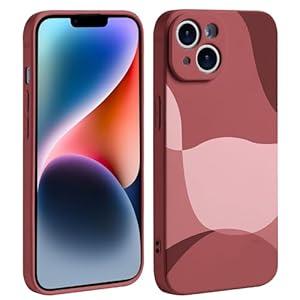 SZIYAYIH Cute Painted Art Phone Case for iPhone 15 Plus Case Slim Soft Shockproof Compatible with iPhone 15 Plus Case, Red