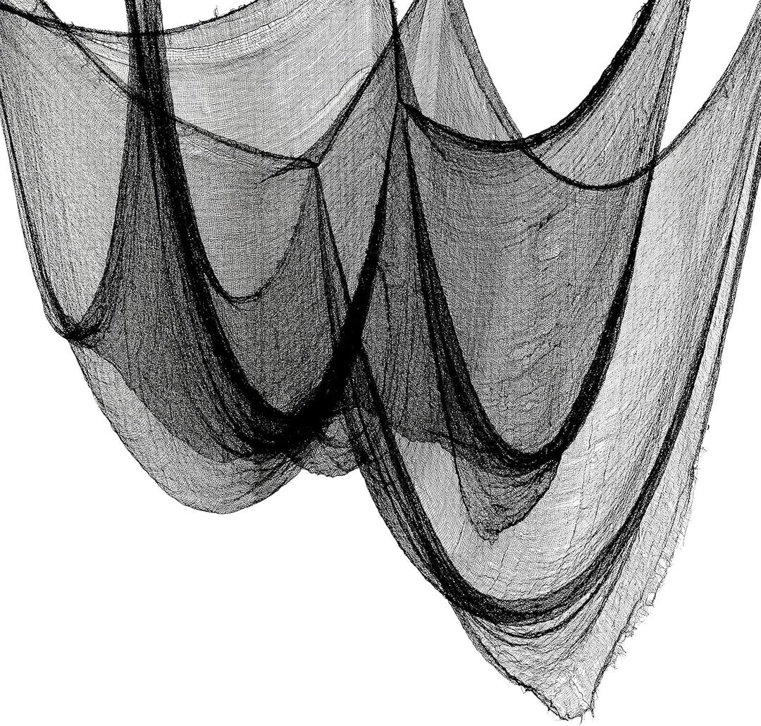 Halloween Creepy Cloth Black 80400inch - Halloween Decorations Clearance - Creepy Spooky Halloween Decorations Outdoor Indoor (80400in1pcs)