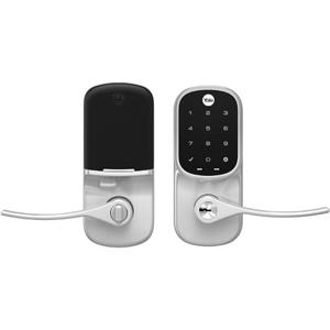 Yale Assure Electronic Door Handle with Touchscreen, Satin Nickel Non-Connected Keypad Provides Keyless Entry with Pin Code, One-Touch, or Auto-Locking, YRL226-NR-619