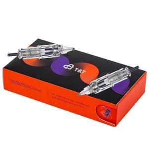 T&T AWE Professional Round Liner Tattoo Cartridges, 20PCS Disposable Tattoo Needles with Patented Ink Flow Tip & Slanted Tension Design, Precision Stainless Steel for Tattoo Artists (T-A1207RL)