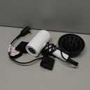 Slopehill Professional Ionic Hair Dryer, Powerful 1800W Fast Drying Low Noise Blow Dryer with 2 Concentrator Nozzle 1 Diffuser Attachments for Home Salon Travel (White)