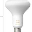Philips Hue White Ambiance BR30 LED Smart Bulbs (Bluetooth Compatible), Compatible with Alexa, Google Assistant, and Apple HomeKit, 2-Pack