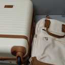 Coolife Suitcase Set 3 Piece Luggage Set Carry On Travel Luggage TSA Lock Spinner Wheels Hardshell Lightweight Luggage Set(White, 3 piece set (BP/TB/20))