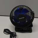 Gaiatop Portable Clip on Fan Battery Operated, Small Powerful 3 Speed Quiet 360° Rotate, USB Rechargeable Mini Personal Cooling Fan for Desk Table Home Office Stroller Camping Women Gifts Black Blue