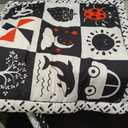 Poycuna Black and White Baby Gym Play Mat with 6 Toys Tummy Time Activity Mat for Babies 0-6 6-12 Months High Contrast Baby Gyms & Playmats Sensory Toys Newborn Brain Development Infant Play Mat