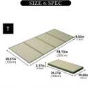EMOOR Japanese Tatami Mat Twin Natural Rush Grass (Undyed), Foldable Igusa Mattress Floor Sleeping Japanese Futon Mattress Meditation Yoga Zen, Size: 3'3" x 6'7" (Rectangular)