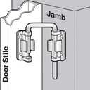 Prime-Line S 4378 Sliding Door Loop Lock, 1-7/16 In., Diecast Construction, Nickel Plated (Single Pack)