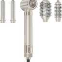MESCOMB 5-in-1 Hot Air Styler Kit  110,000 RPM Fast-Drying Dryer, Auto-Wrap Curlers, Straightening & Volumizing Brushes All-in-One (Champagne White)