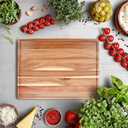 Fashionwu 60 cm Extra Large Cutting Board for Kitchen, 24 x 18 Inch Large Wooden Cutting Boards with Juice Groove, 1.2" Thick Butcher Block Cutting Board for Meat Vegetables, Large Charcuterie Board