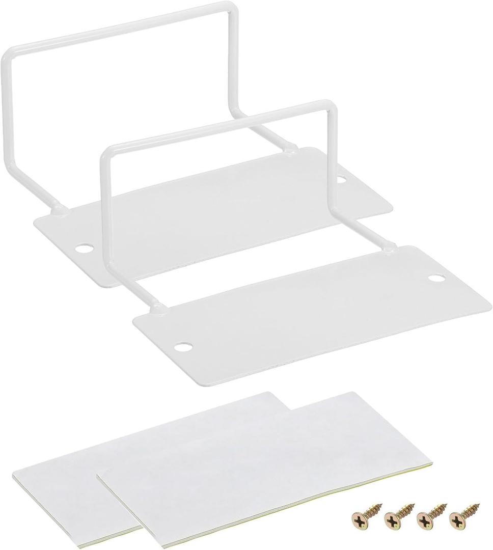 uxcell 2Pcs Mattress Slide Stopper, Metal Mattress Retainer Bar, White, Queen Size