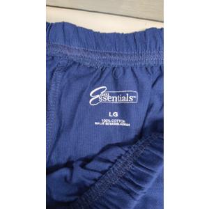 Easy Essentials Men's/Women's Shorts L 100% Cotton Blue