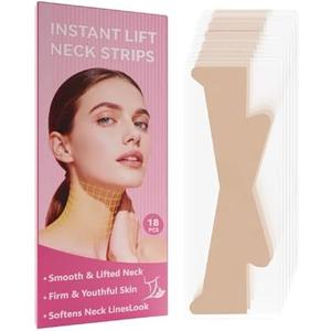 Neck Lift Tape, Invisible Ultra-Thin for Lifting Sagging Neck Skin, Portable & Suitable for All Women (18pcs)