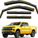 in-Channel Window Rain Guards Fit for Chevy Silverado 1500/GMC Sierra 1500 2019-2026 Crew Cab Extra Durable Window Deflectors Window Visors Vent Visors Vent Shades Truck Accessories