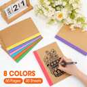 YesBes 32 Pack Composition Notebooks Bulk, A5 Kraft Cover Lined Journaling Notebooks, 8.3x 5.5 Travel Notebook for School Office Students Artists, 8 Colors 60 Pages