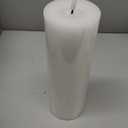 4" x12" Flameless Flickering Remote White Candles with Candle Grease and Timer, LED Battery Operated Fake Real Wax 3D-Wick Pillar Candles, Pack of 1