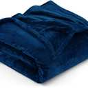 Utopia Bedding Fleece Blanket Twin Size Navy 300GSM Luxury Anti-Static Fuzzy Soft Microfiber Bed Blanket (60x80 Inch)