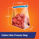 Hefty Slider Freezer Kitchen Storage Bags, Gallon Size, 56 Count (Clear)