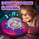Flooyes Unicorn Sit and Spin Toys for Toddlers Girls 2 Years Old, Christmas Birthday Gifts for 1 2 3 4, with LED and Music, 360 Spin