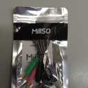 MillSO Headset Adapter 3.3 Feet 3.5mm Audio Jack Y Cable Headphone Adapter 1x 3.5mm Female to 2X 3.5mm Male Headset Adapter for Double-Jacks PC (Black)