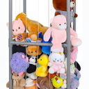 Animal Storage, Stuffed Animal Zoo Storage, Stuffed Animal Holder, 63x23x16 inch Stuff Animal Organizer, Plush Toys Holder for Nursery Play Room Bedroom, Grey