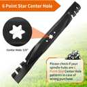 942-04308-X Mower Blades Fit for Cub Cad et Troy Bilt MTD Craftsman 42" Deck, 742-0616A Gator Mulching Blades Fit for 42" Riding Tractor Zero Turn Mower, 2 Pack