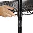Nexel 24" x 30" x 63", 4 Tier Adjustable Wire Shelving Unit, NSF Listed Commercial Storage Rack, Black Epoxy Finish, Leveling feet